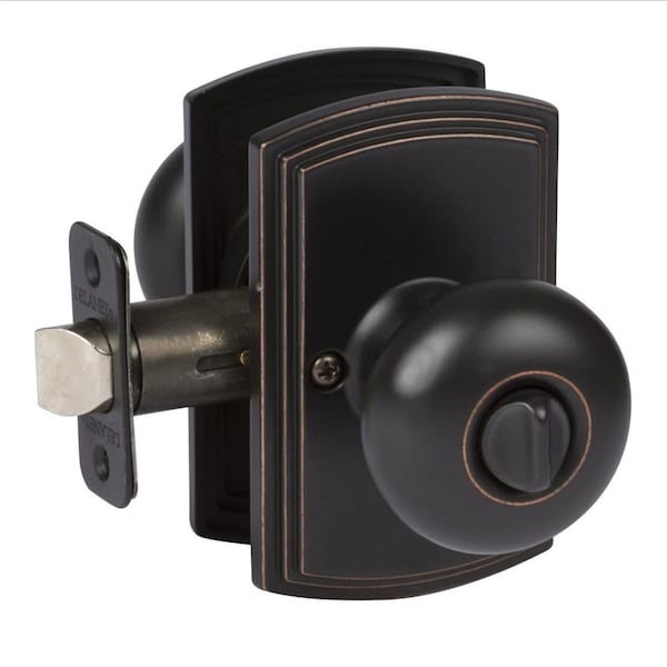 Delaney Hardware Italian Collection Santo Edged Oil-Rubbed Bronze Keyed Entry Door Knob 360607 - main